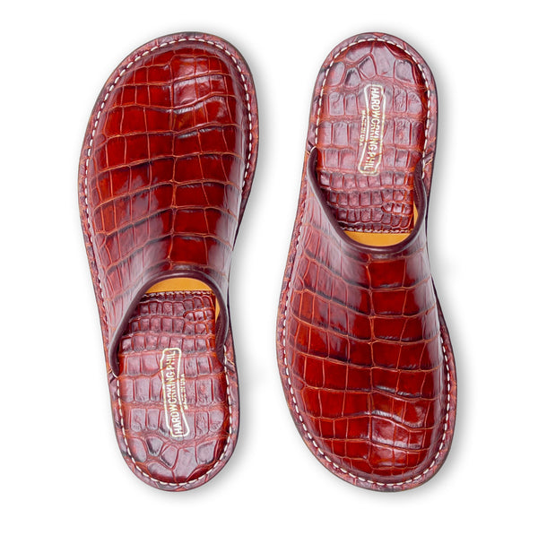 Custom order: The Alligator Pennsylvania Slipper. Buy one get one slipper free in tan color!