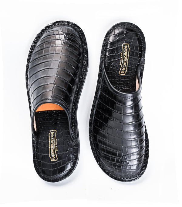 Custom order: Nile Crocodile leather. Buy one get one slipper free in tan color!